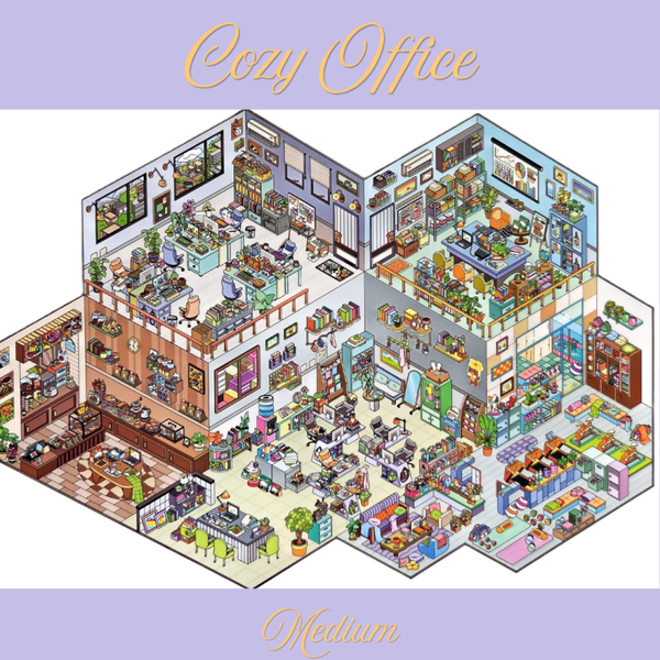 Cozy Office - DIY Sticker Scene