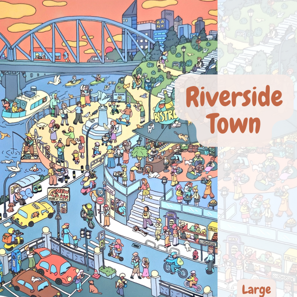 Riverside Town - DIY Sticker Scene