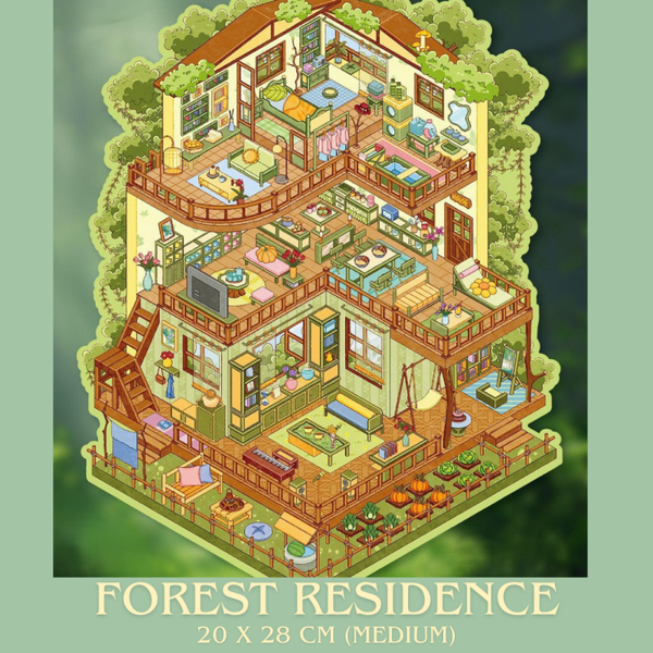Forest Residence - DIY Sticker Scene