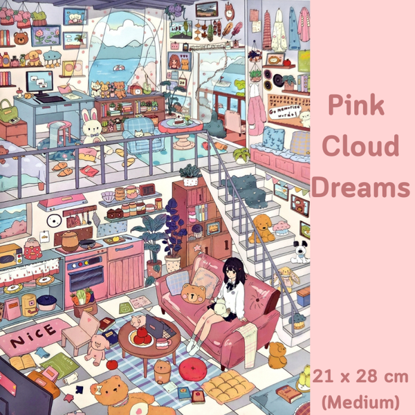 Pink Cloud Dreams - DIY Sticker Scene
