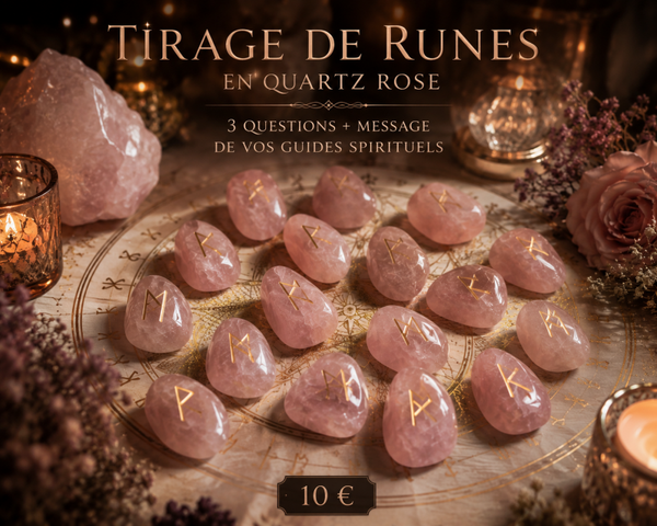 Tirage de Runes en Quartz Rose