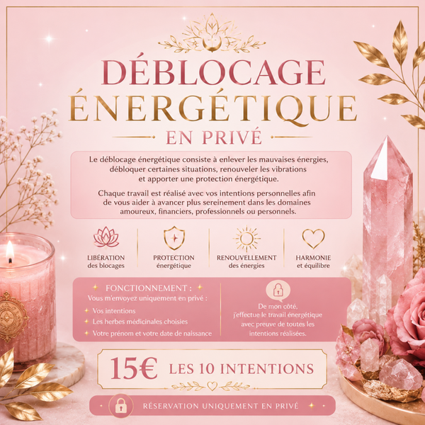 DÉBLOCAGE ÉNERGÉTIQUE EN PRIVÉ