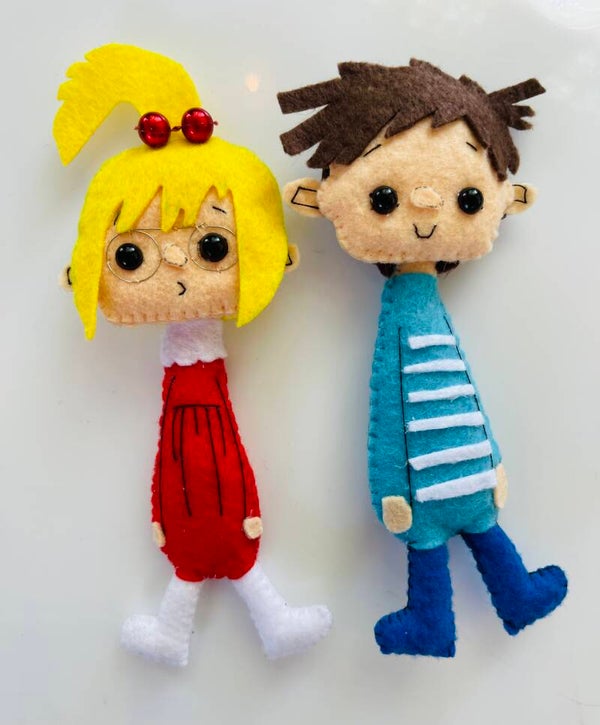 Viltpoppetjes Muaz & Mina !! UITVERKOCHT!!
