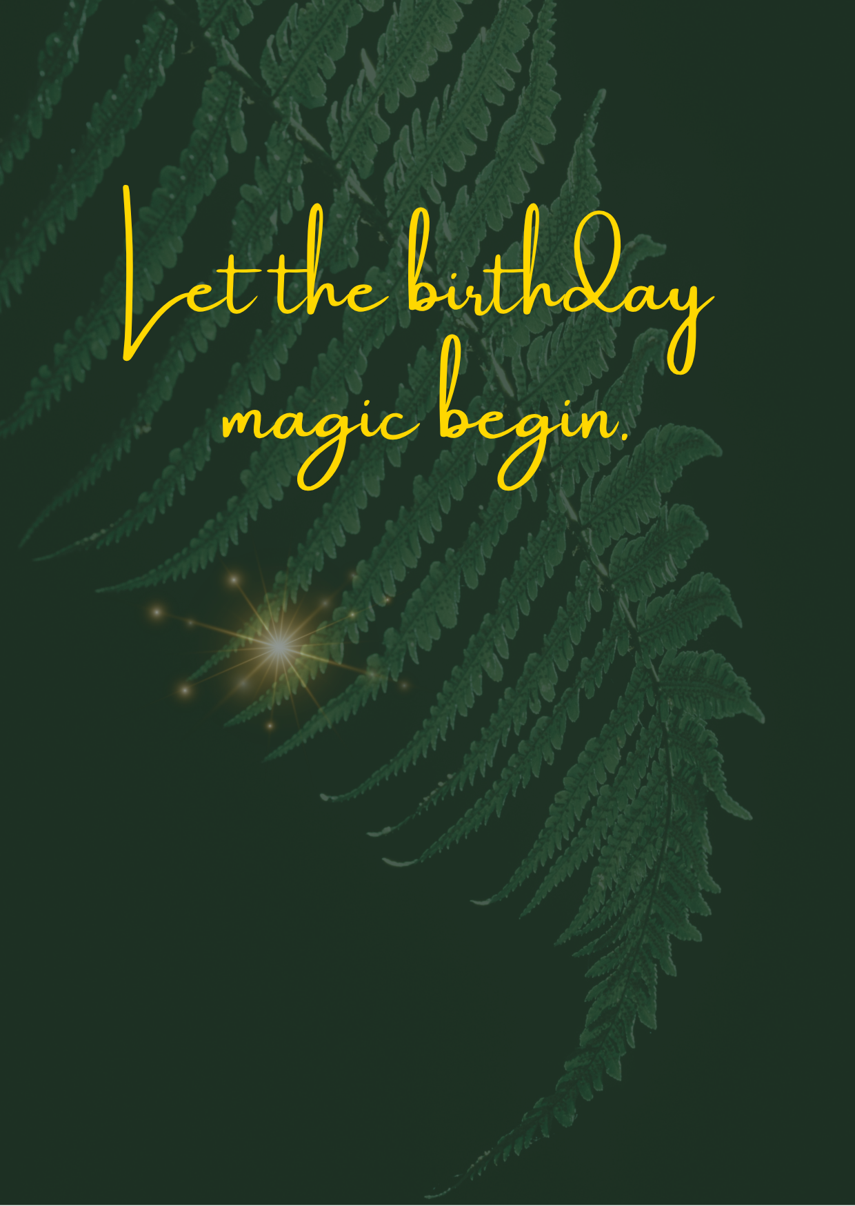 Ansichtkaart 'Let the birthday magic begin'
