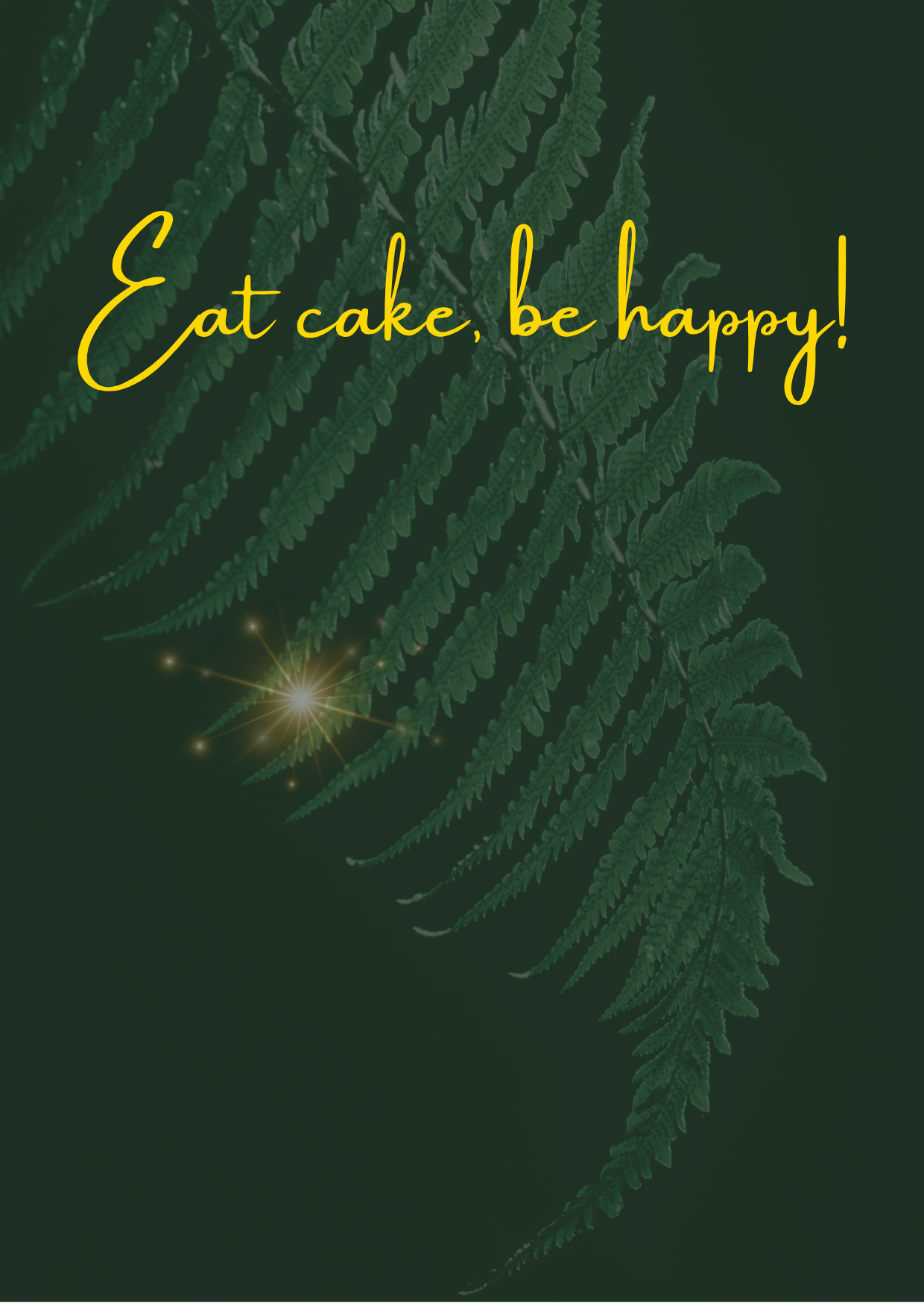 Ansichtkaart 'Eat cake, be happy'