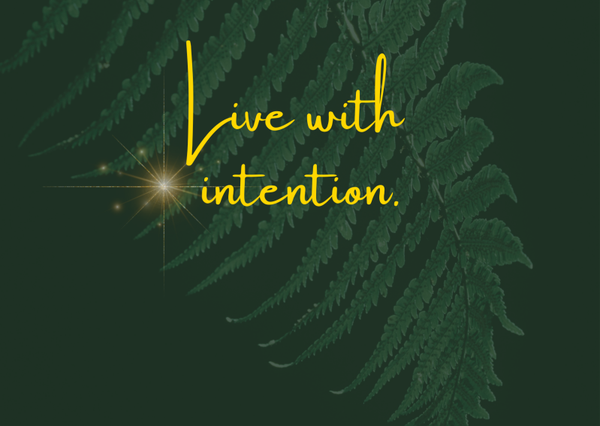 Ansichtkaart 'Live with intention'