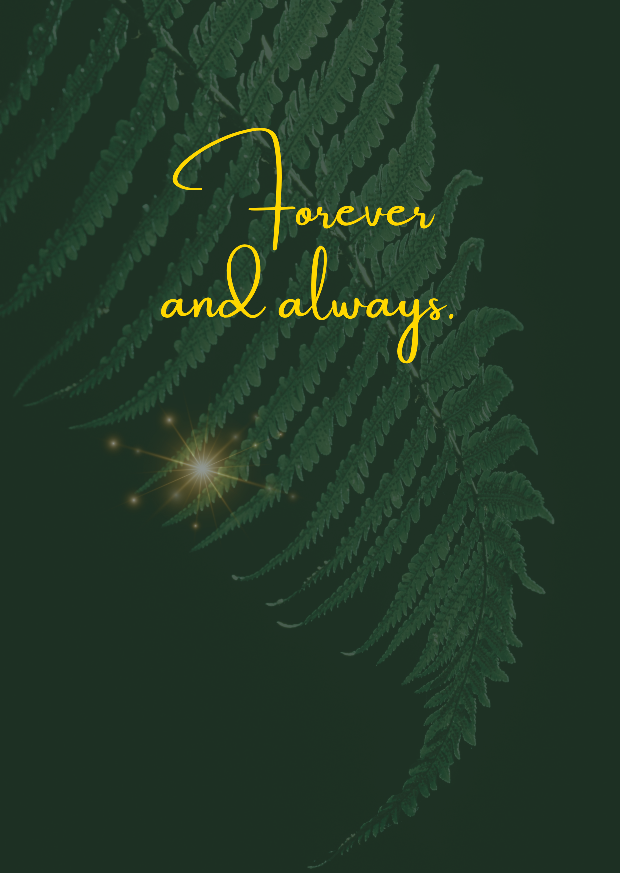 Ansichtkaart 'Forever and always'