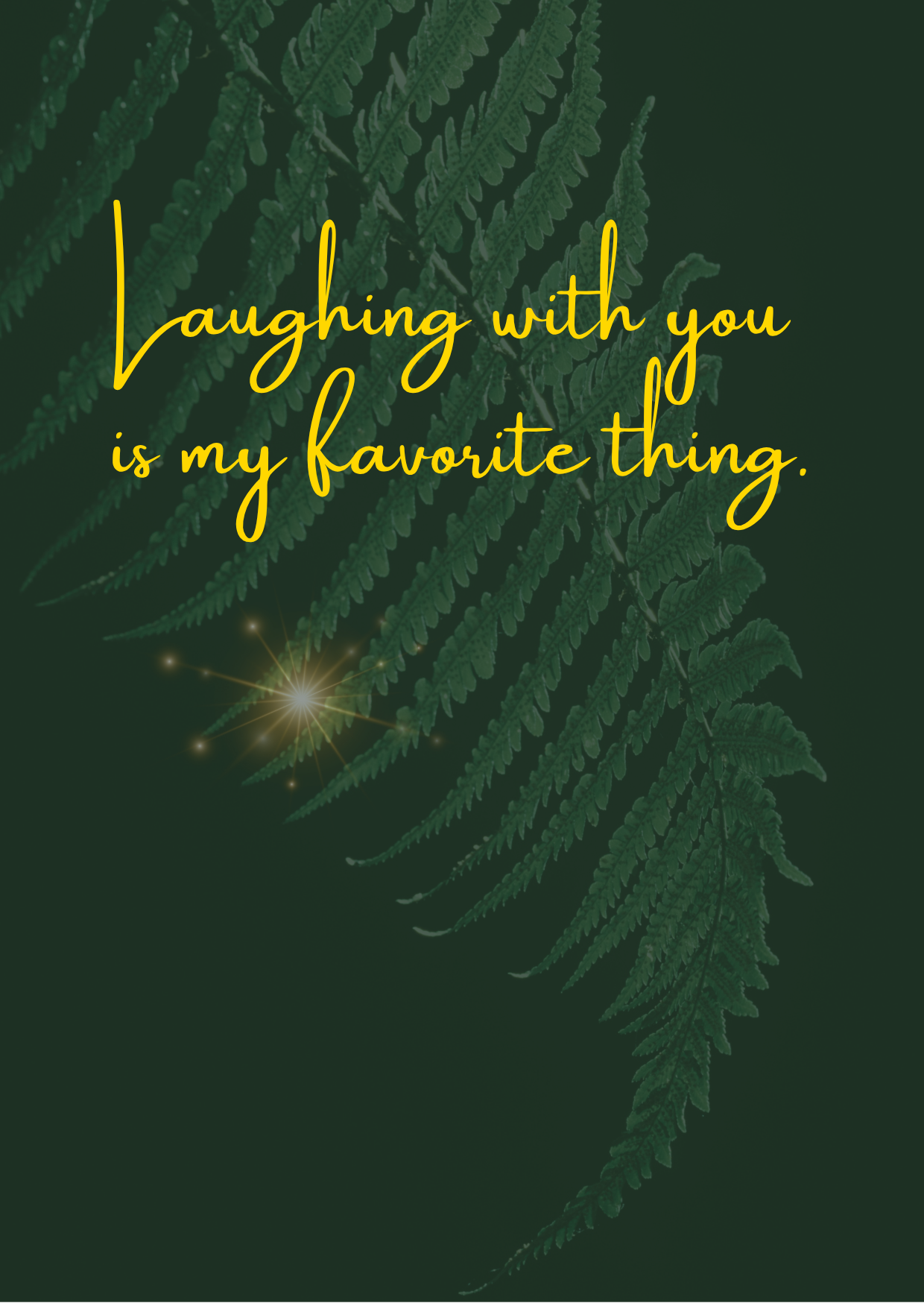 Ansichtkaart 'Laughing with you is my favorite thing'