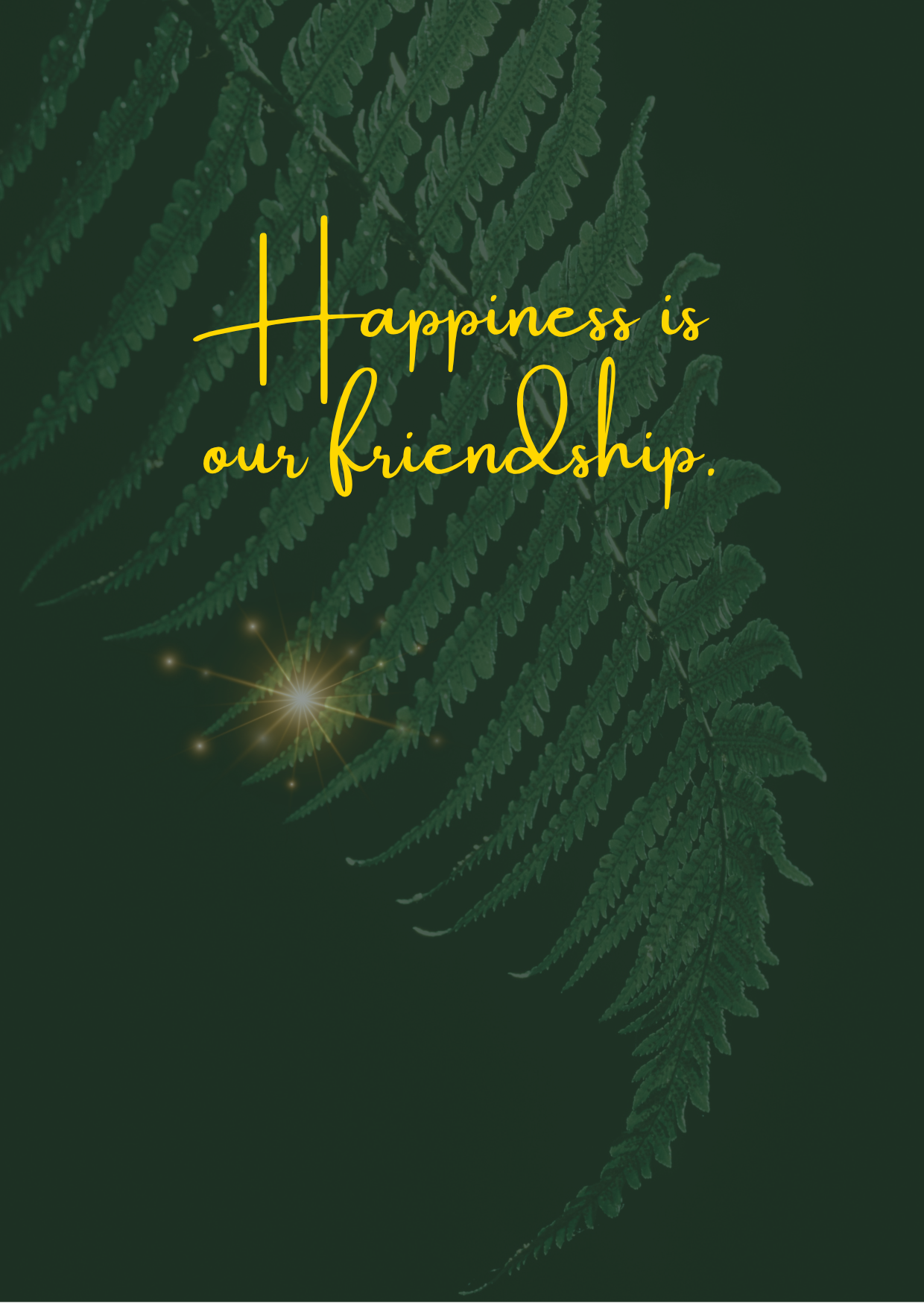Ansichtkaart 'Happiness is our friendship'