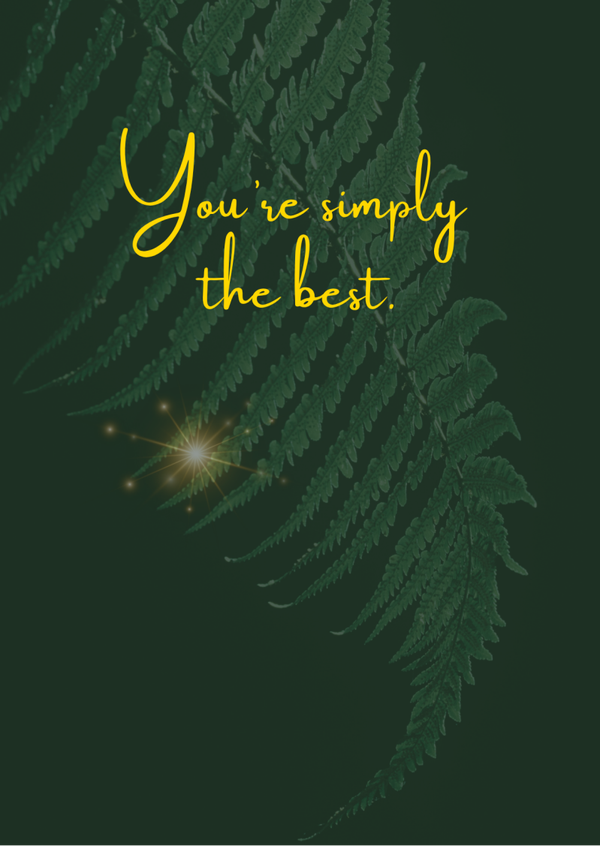 Ansichtkaart 'You're simply the best'