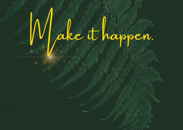 Ansichtkaart 'Make it happen'