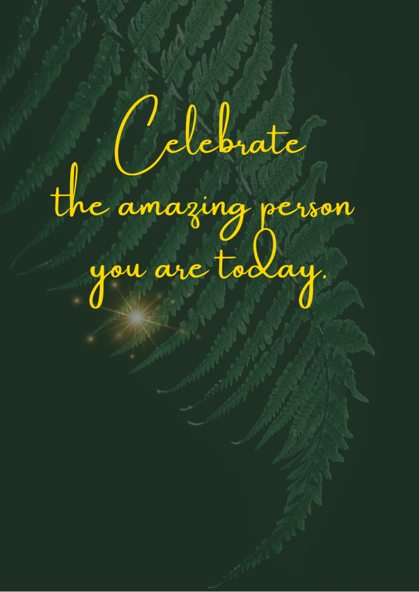 Ansichtkaart 'Celebrate the amazing person you are today'