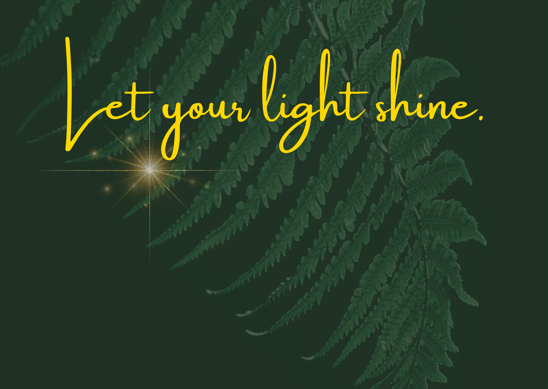 Ansichtkaart 'Let your light shine'