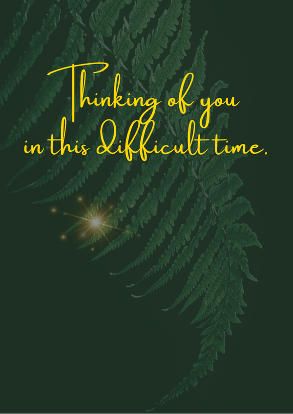 Ansichtkaart 'Thinking of you in this difficult time'
