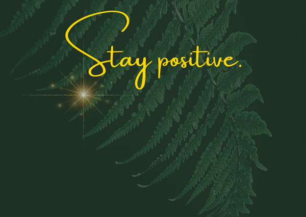 Ansichtkaart 'Stay positive'