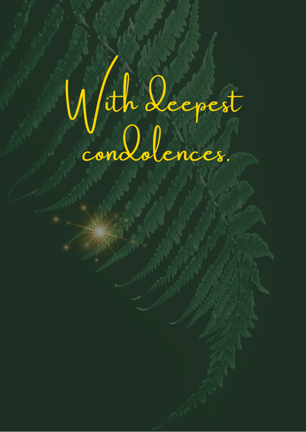 Ansichtkaart 'With deepest condoleances'