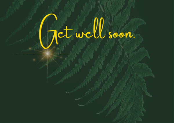 Ansichtkaart 'Get well soon'