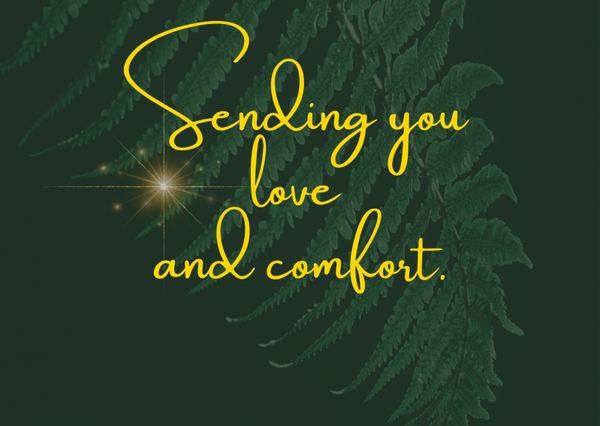 Ansichtkaart 'Sending you love and comfort'
