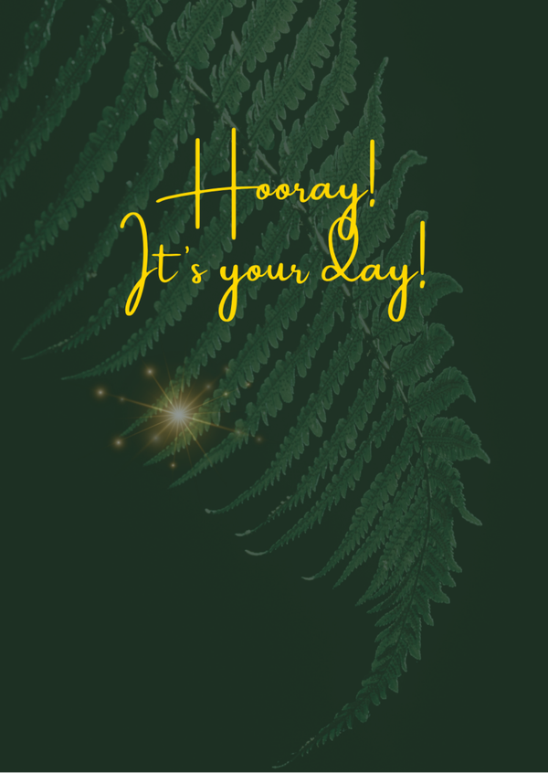 Ansichtkaart 'Hooray, it's your birthday'