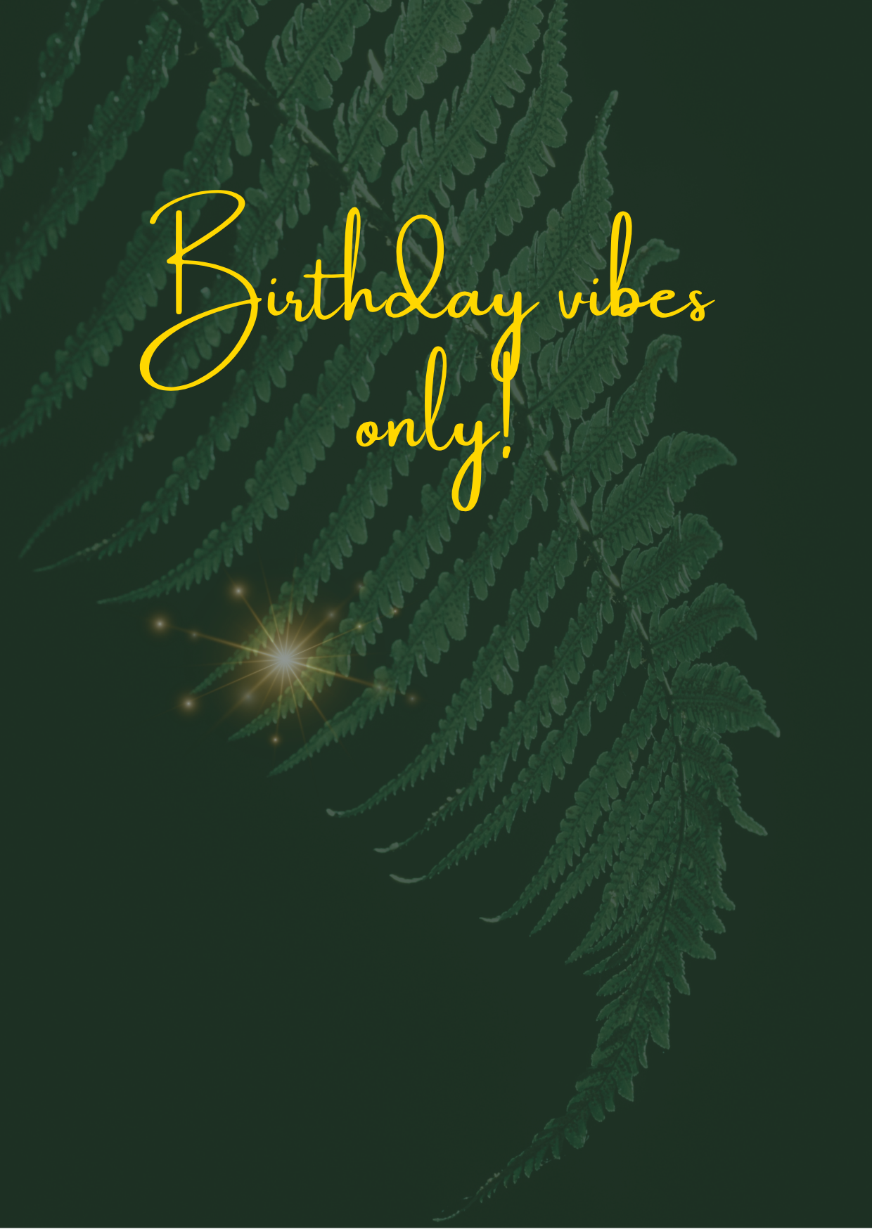 Ansichtkaart 'Birthday vibes only'