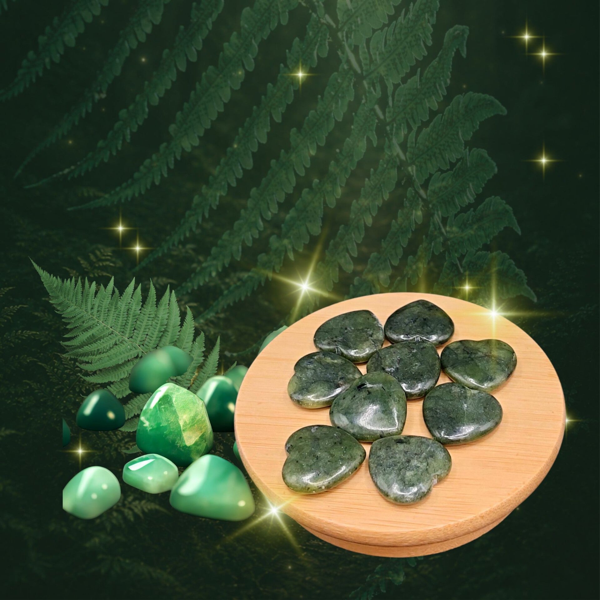 Jadesteen hartvorm 10mm