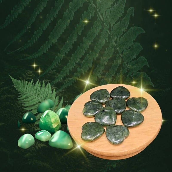 Jadesteen hartvorm 10mm