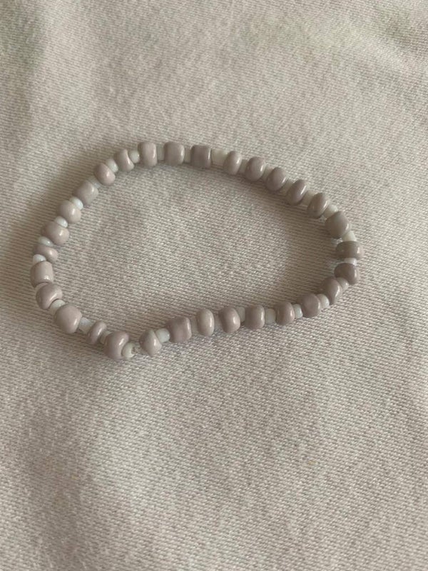 Armband beige met wit