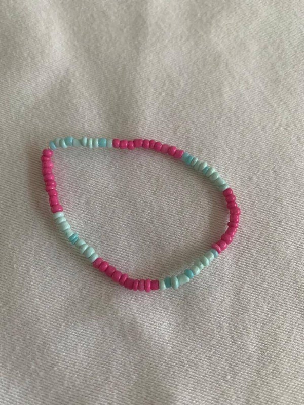 Armband roze met lichtblauw