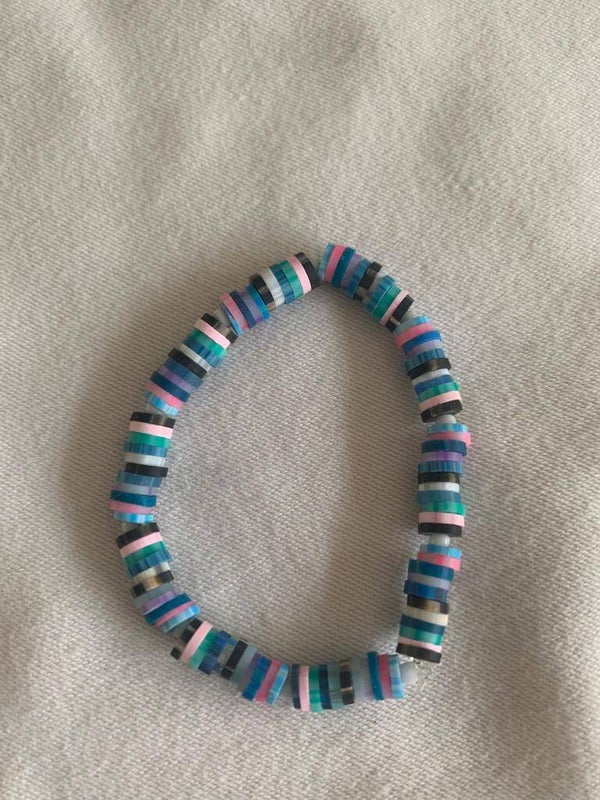 Armband veel kleuren met blauw