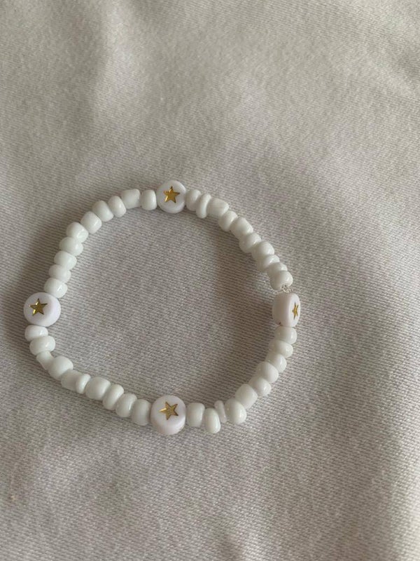 Armband wit met sterren