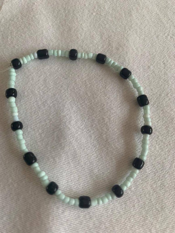 Armband zwart met groen volwassene