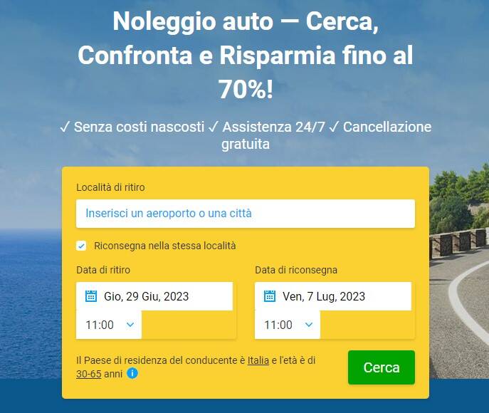 Discovercars. com - Motore di Ricerca per il Noleggio Auto