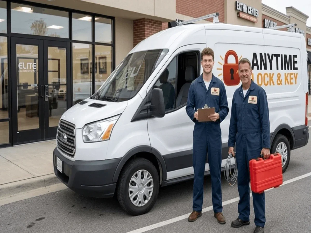 Emergency locksmith opening door in Lima Ohio
