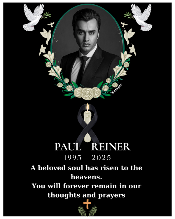 Digital Memorial Invitation  A Gentle Tribute to Cherished Memories