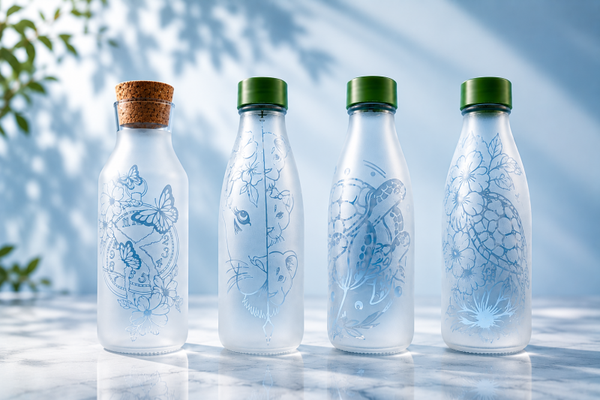 Trinkflasche oder Karaffe mit Kork