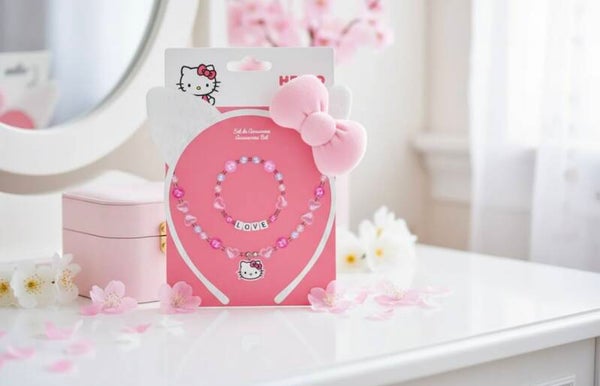 (Précommande)🎀 Ensemble de bijoux & serre-tête Hello Kitty