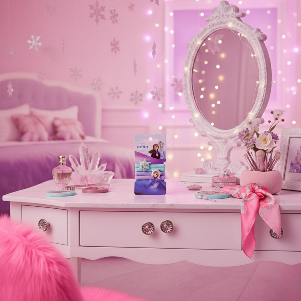 ❄️ Lot de 4 Élastiques pour Cheveux – Reine des Neiges