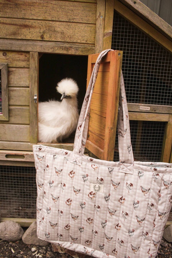 Checkered Chicks Tote Bag 🐓✨💕