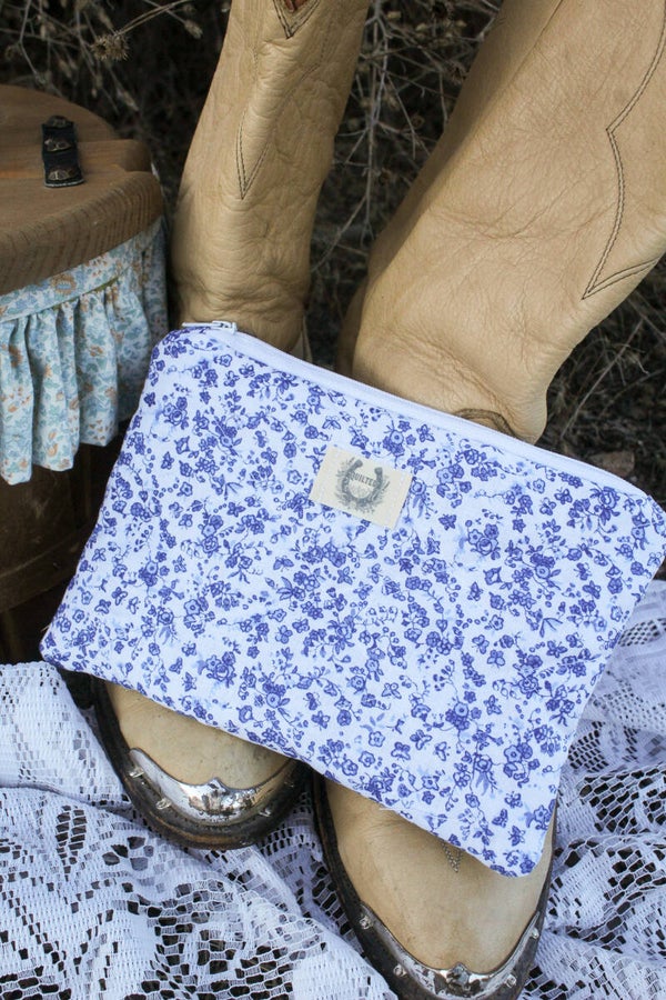 Blue Bonnet Patch 🐓🫐 - zip pouch