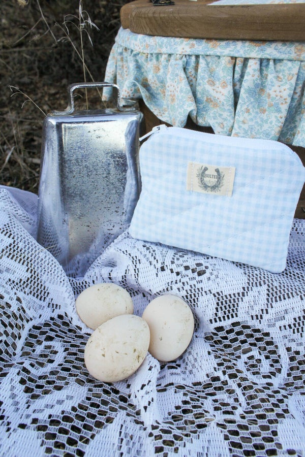 Bluegrass Check 🌾 - zip pouch