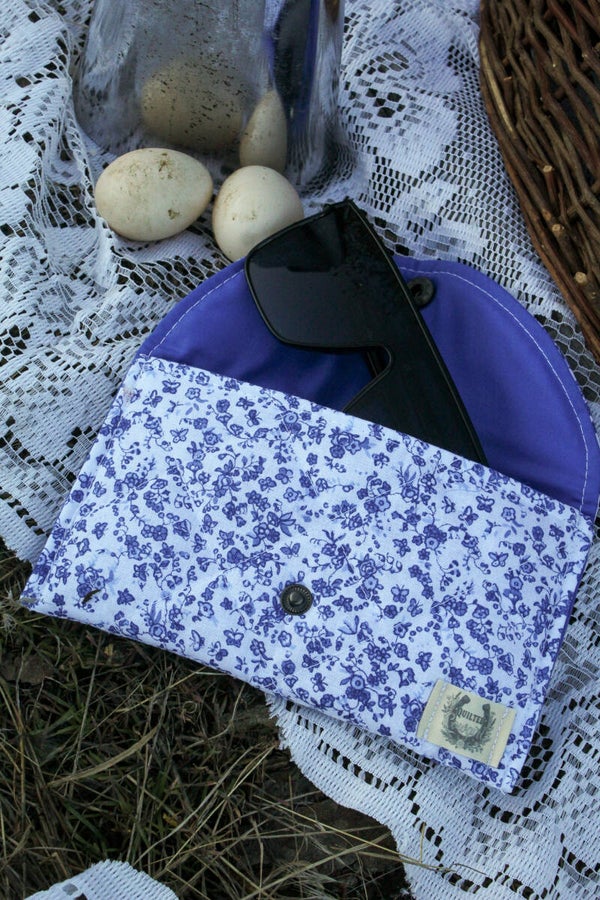 Blue Bonnet Patch 🐓🫐 - sunglasses pouch
