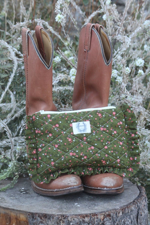 green floral m