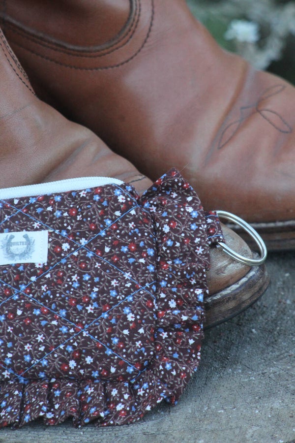 70s brown s - coin pouch keychain