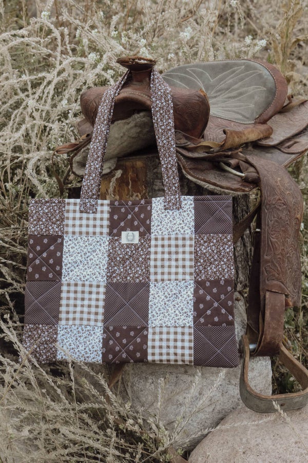 brown tote bag