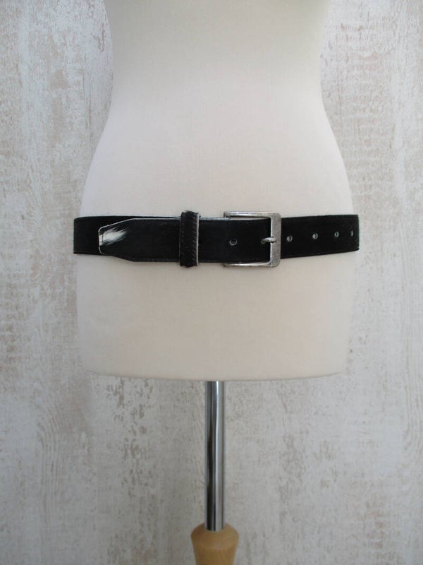 Riem zwart/wit Maat 95 cm