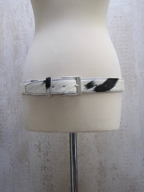 Leren koeienhuid riem 24 Maat 105 cm