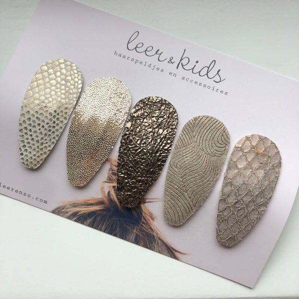 Leren haarspeldjes meisje 11