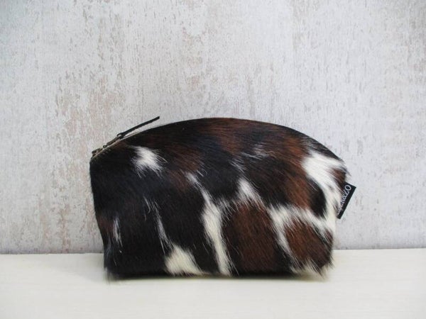 Koeienhuid toilettas tricolor