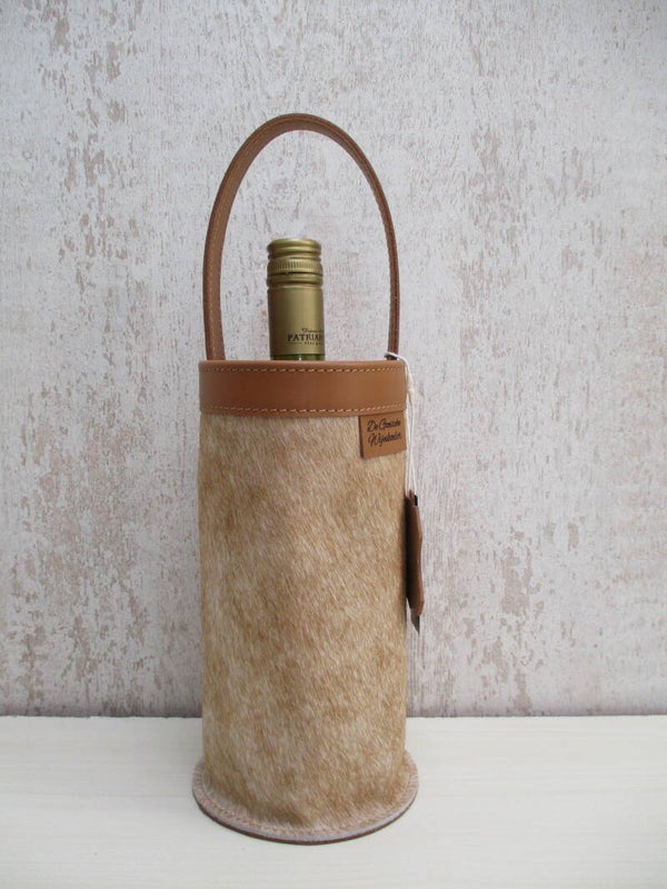 Gooische wijnkoeler koeienhuid cognac
