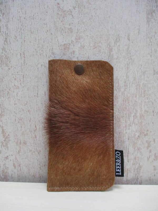 Brillenhoes cognac grootmodel